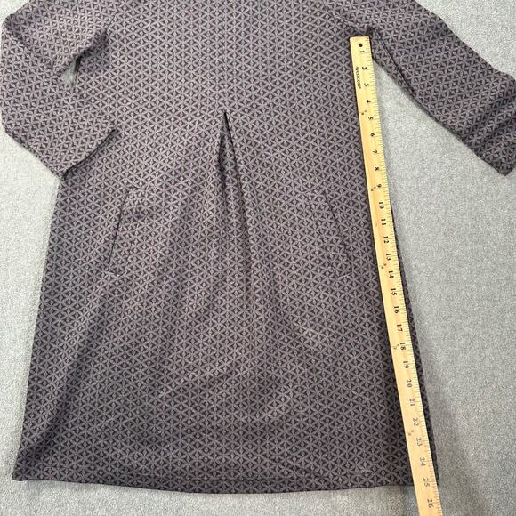 Tyler Boe Cowl Neck Shift Dress Women's Small Purple Gray 3/4 Sleeve Pockets - Picture 5 of 8